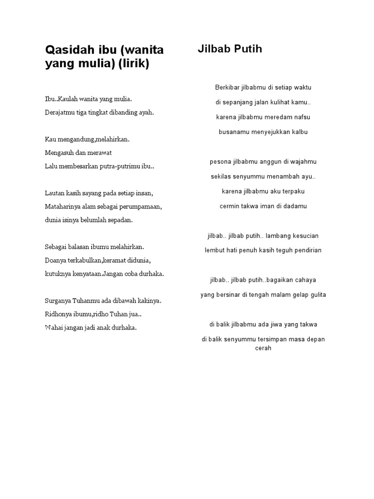 Qasidah Ibu Pdf
