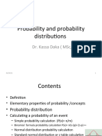 Probability and Probability Distributions: Dr. Kassa Daka (MSC, PHD)