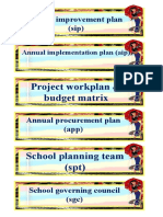 Project Workplan & Budget Matrix: School Improvement Plan (Sip)
