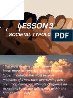 Lesson 3 - Societal Typologies
