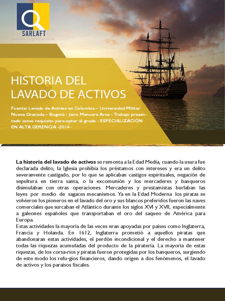 Historia Lavado de Activos | PDF | Lavado de dinero | Crimen y violencia