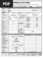 Personal Data Sheet: Ferrer Emmanuel Sibunga March 23, 1986