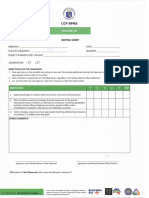 Cot Rating Sheet