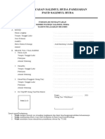 Contoh Format Formulir Pendaftaran TPA