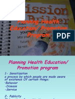 Planning Health Education/ Promotion Program