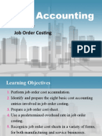 Cost Accounting: Job Order Costing