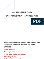 Agreement and Disagreement Expression