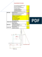 5 m Retaining Wall (Earth Retaining) : - > DATA θ θ Ф Ф θs