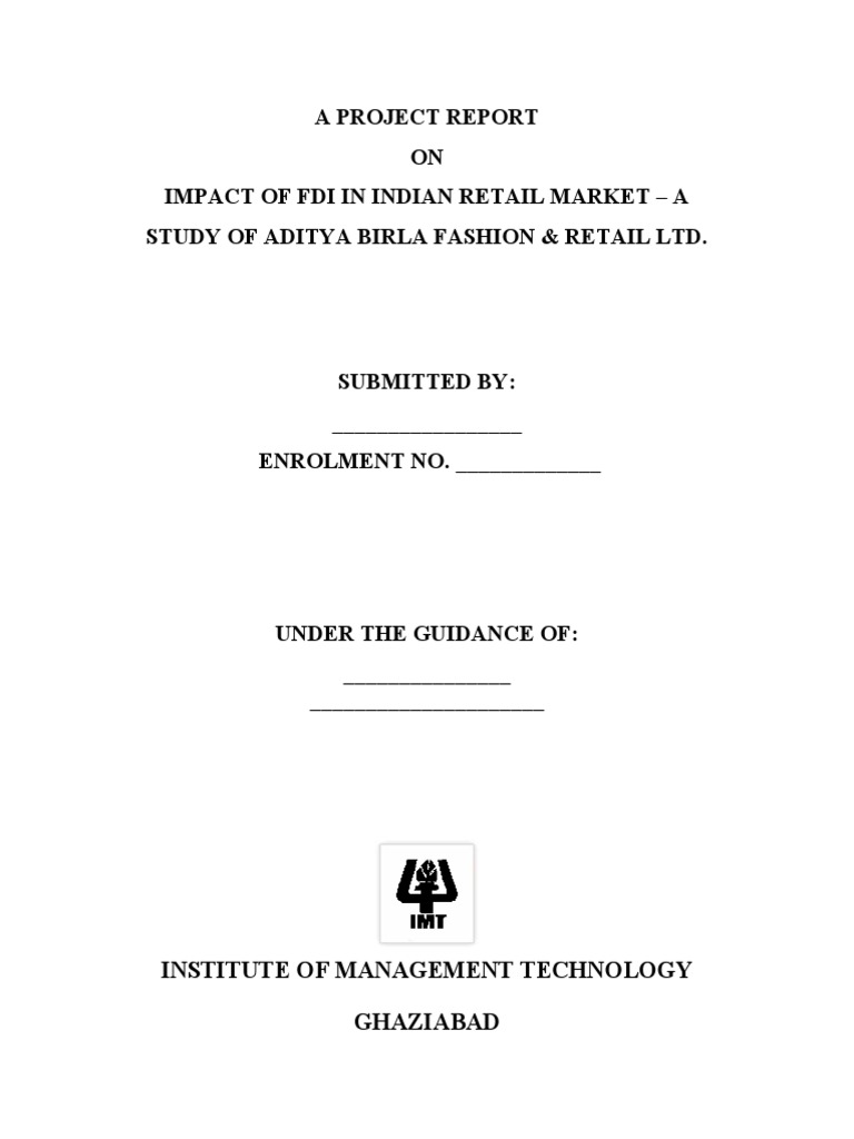 FDI Impact on Indian Retail | PDF | Foreign Direct Investment | Retail