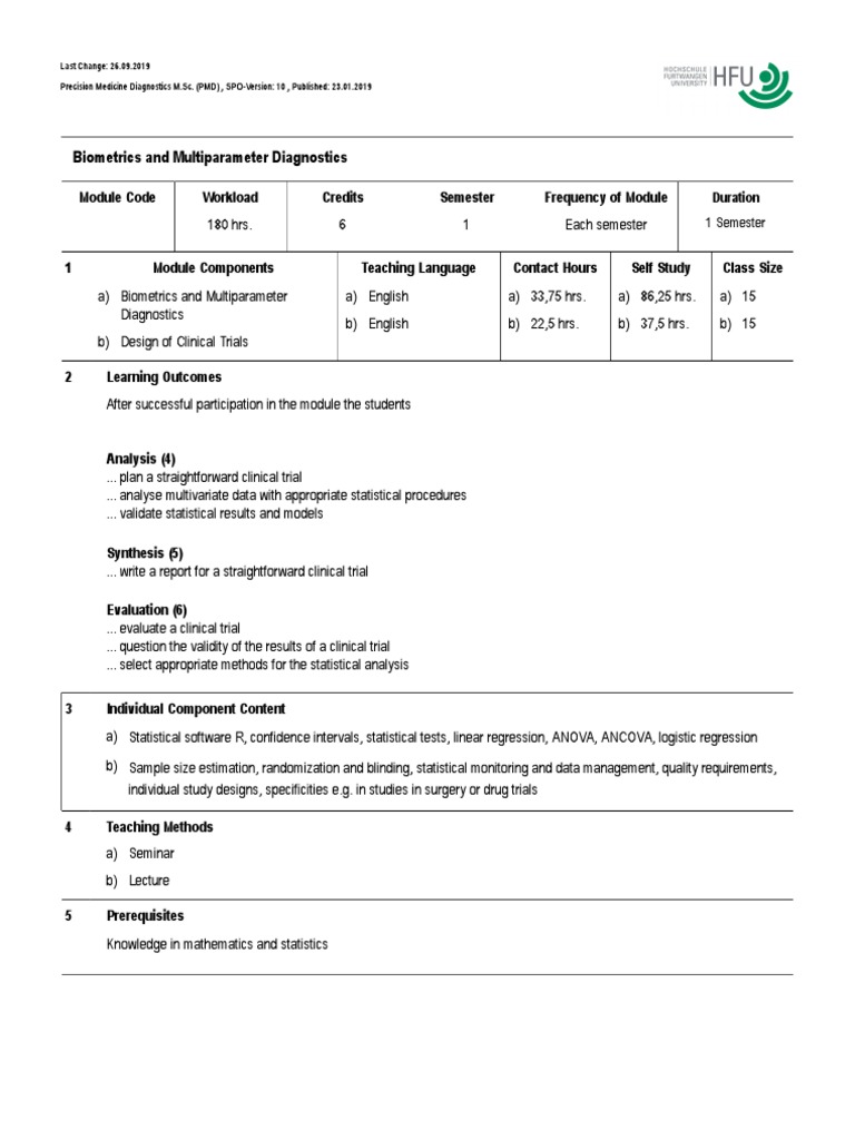 Biometrics and Multiparameter Diagnostics PDF Clinical Trial