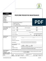 Perform Preventive Maintenance: Evidence Guide