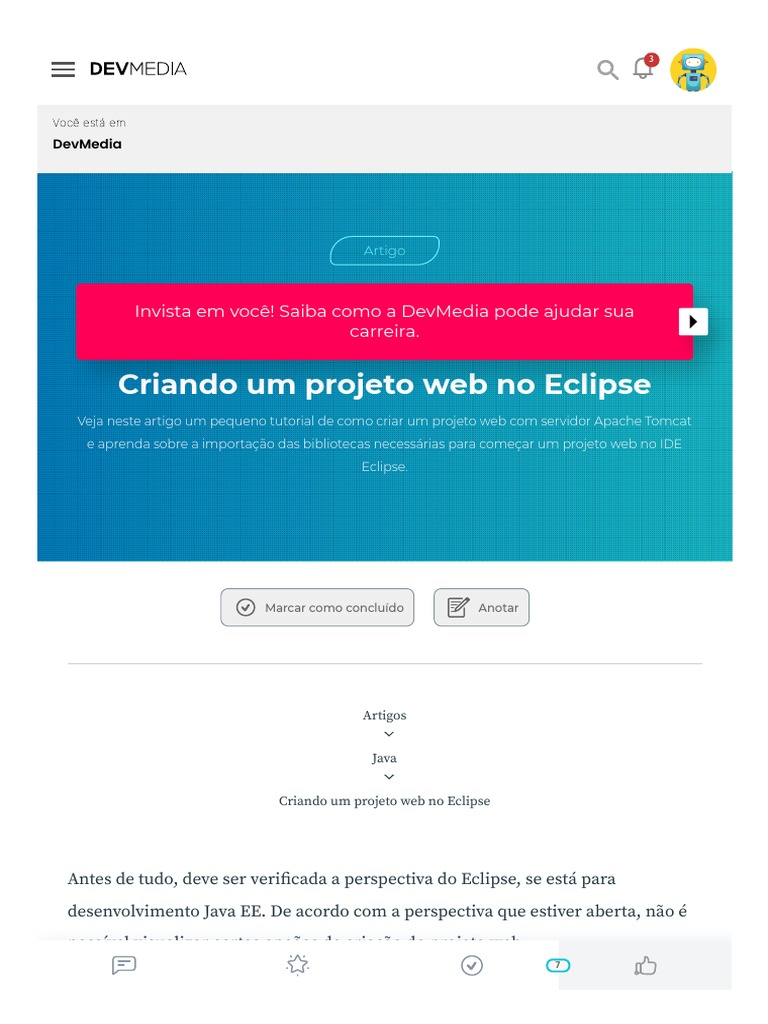 Criando Projeto Web com Java no Eclipse | PDF | XML | Rede mundial de ...