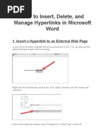 How To Insert HYPERLINK