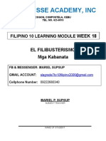 Filipino 10 - El Filibusterismo