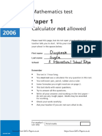 2006 Ks3 Sat Paper 1