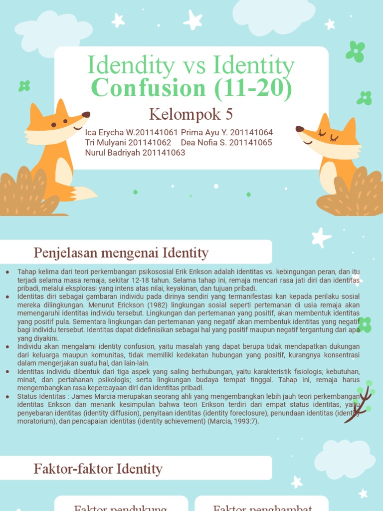 Idendity Vs Identity Confusion | PDF | Kesehatan Holistik | Sains ...