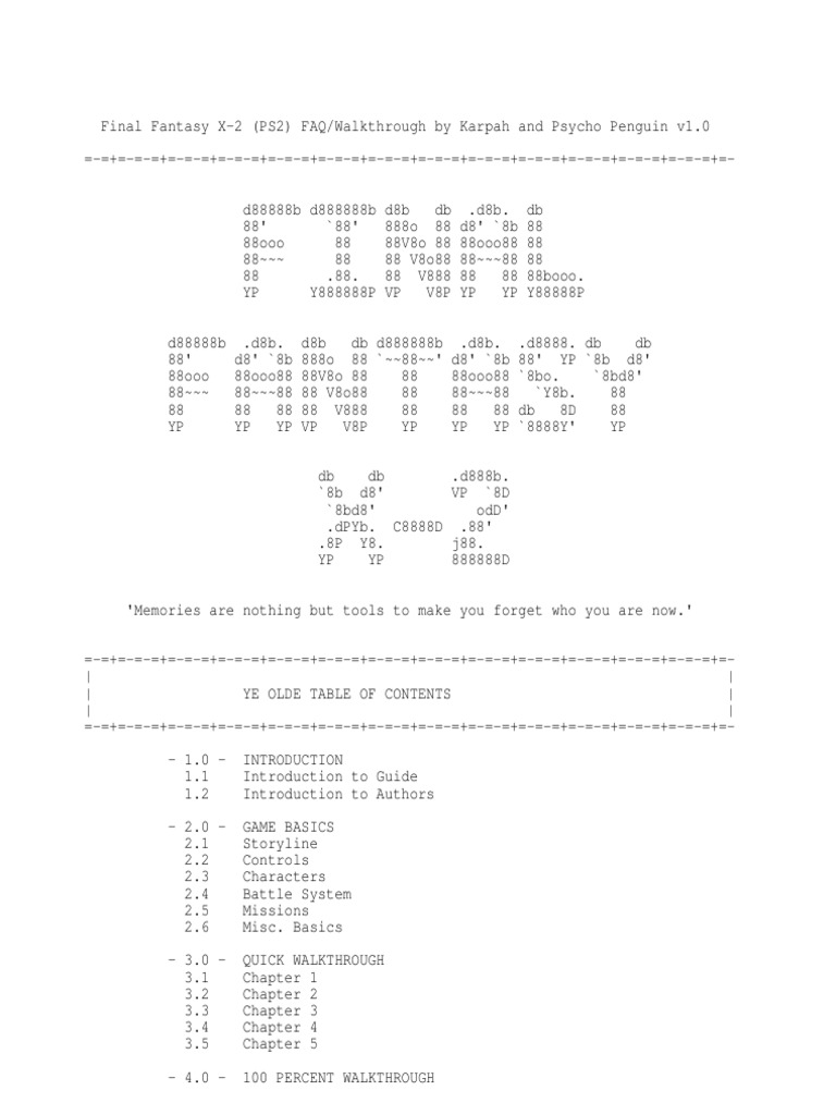 Final Fantasy X 2 L PDF Final Fantasy Square Enix Franchises