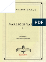 Lucretius Carus - Varlığın Yapısı I