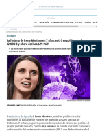 Irene Montero (Podemos), La Fortuna en 7 Años - Entró en Política Con Beca y 12.000 y Ahora Declara 629.969