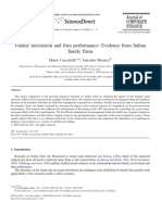 Family Succession and Firm Performance: Evidence From Italian Family Firms