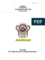Syllabus Statistics Admitted Batch 2008 - 2009 (UG Courses) : A.P. State Council of Higher Education