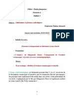Cours. Littérature Et Formes Esthétiques. 2021. Semestre 6. PR Fatima Ahnouch PDF