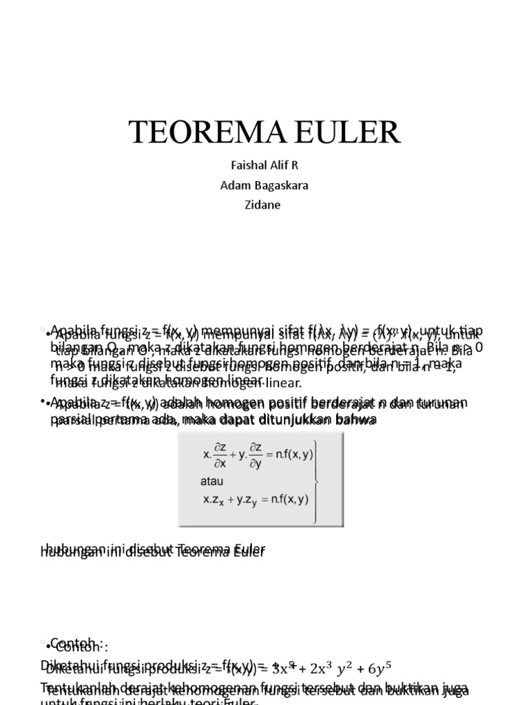 Teorema Euler PDF