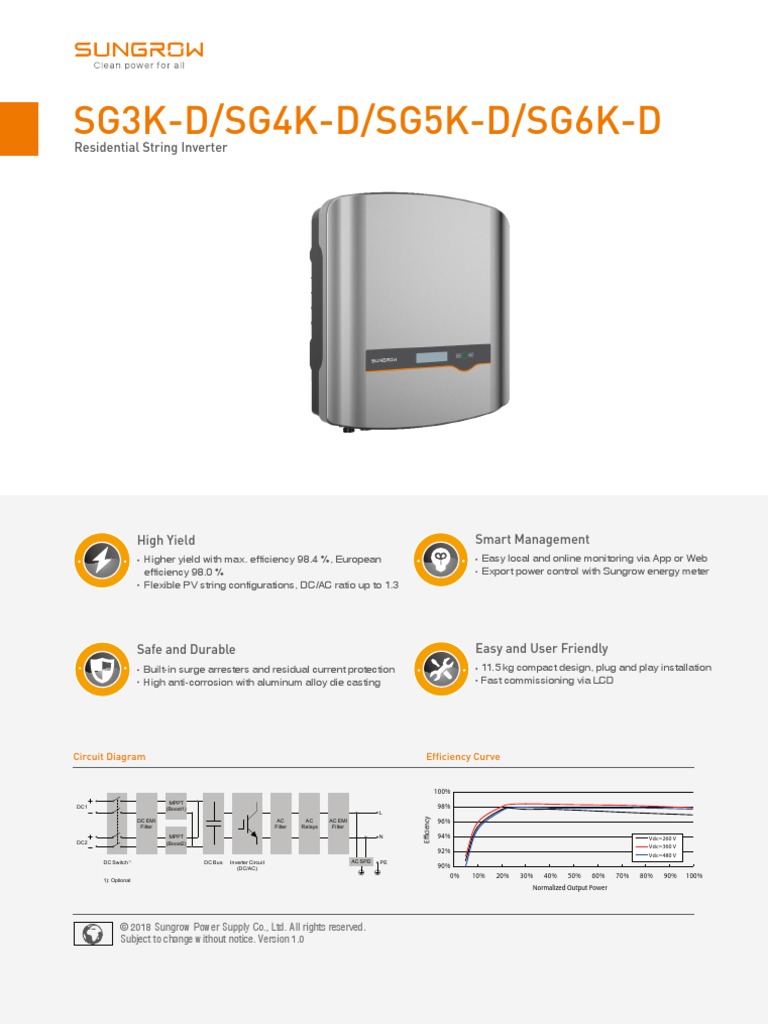 SG3K-D/SG4K-D/SG5K-D/SG6K-D: Residential String Inverter | PDF ...