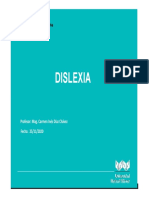 LA DISLEXIA Trastorno Del Aprendizaje NOVIEMBRE 2020