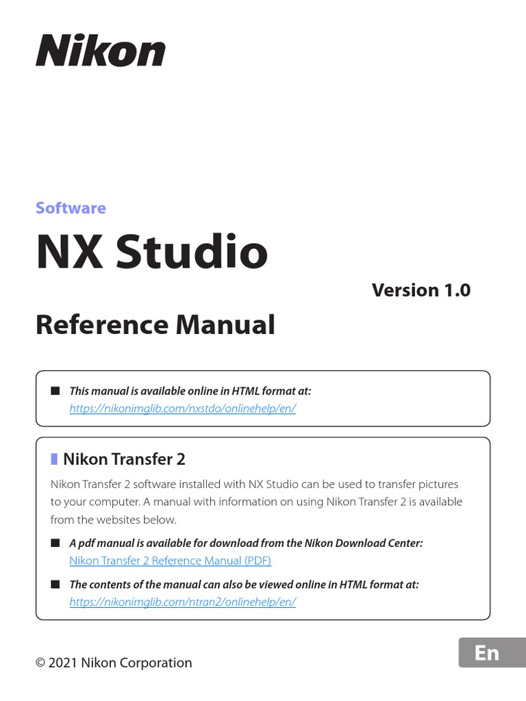 Nikon NX Studio Reference Manual v1.0 | PDF | Raw Image Format | Window  (Computing)