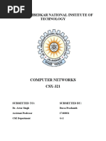 Dr. B.R. Ambedkar National Institute of Technology: Computer Networks CSX-321