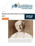 Quando Leone XIII invitava a non collaborare con tutti