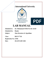 Lab Manual: Riphah International University