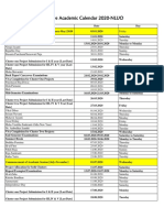 Tentative Academic Calendar 2020