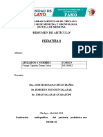 Resumen de Artículo, Evaluación Radiológica del paciente pediátrico con COVID-19