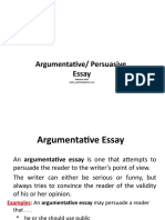 Argumentative/ Persuasive Essay: Mahwish Abid