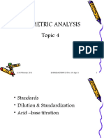 Titrimetric Analysis: Topic 4