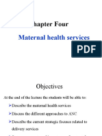 Chapter Four: Maternal Health Services
