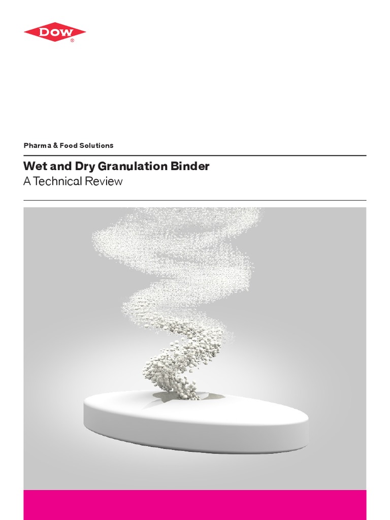 Wet and Dry Granulation Binder PDF Tablet (Pharmacy) Chemical Substances