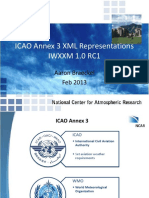 ICAO Annex 3 XML Representations Iwxxm 1.0 Rc1: Aaron Braeckel Feb 2013