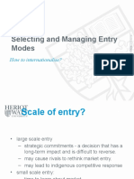 Selecting and Managing Entry Modes: How To Internationalise?