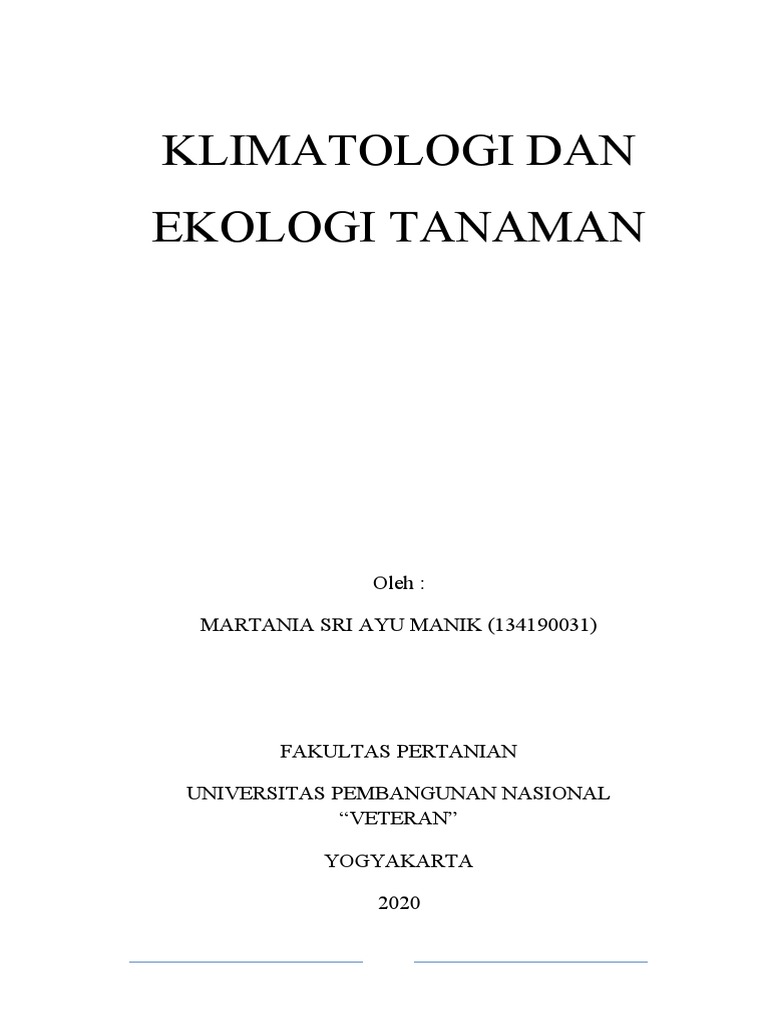 Buku Klimatologi | PDF
