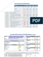 Resumen de Metrados de Reservorios: Item Descripcion Und Resumen Reservorio de 2m3 Reservorio 1 de 3m3 Reservorio de 13m3