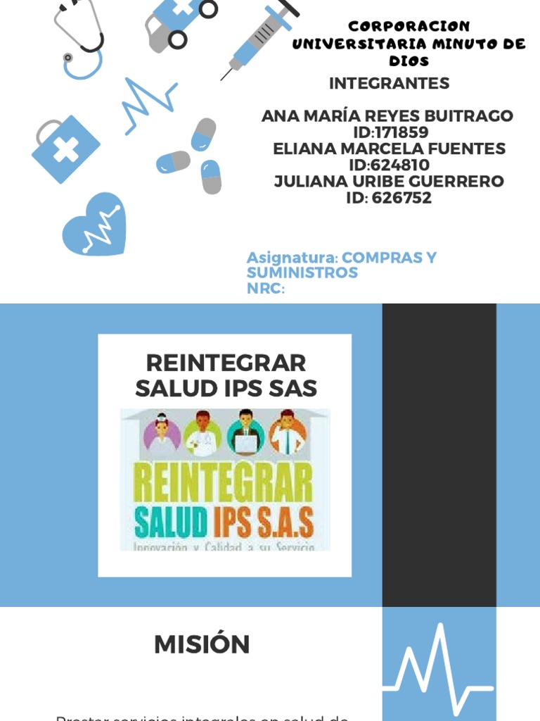 Compras y Suministros en Reintegrar IPS | PDF | Color | Medicamentos ...