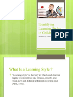 Identifying Learning Styles in Children