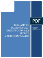 Programa Economia CPA - Introducción A La Micro y Macroeconomia ICO