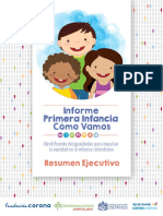 Informe Primera Infancia Como Vamos Resumen Ejecutivo