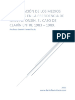 La actuación de los medios gráficos en la presidencia de Raúl Alfonsín. El caso de Clarín entre 1983 – 1989.