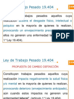 Ley 19.404 Trabajo Pesado: Propuestas mejorar protección salud