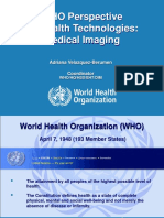 WHO Perspective On Health Technologies: Medical Imaging: Adriana Velazquez-Berumen Coordinator